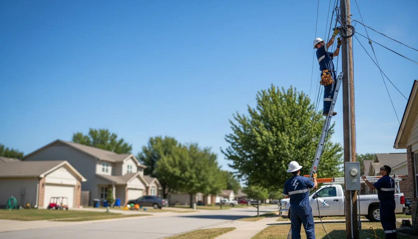 Residential electrician providing installation services in Wallisville, TX
